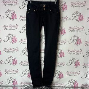 Parker’s jeans rhinestone studded pockets gold details Black Women's Jeans